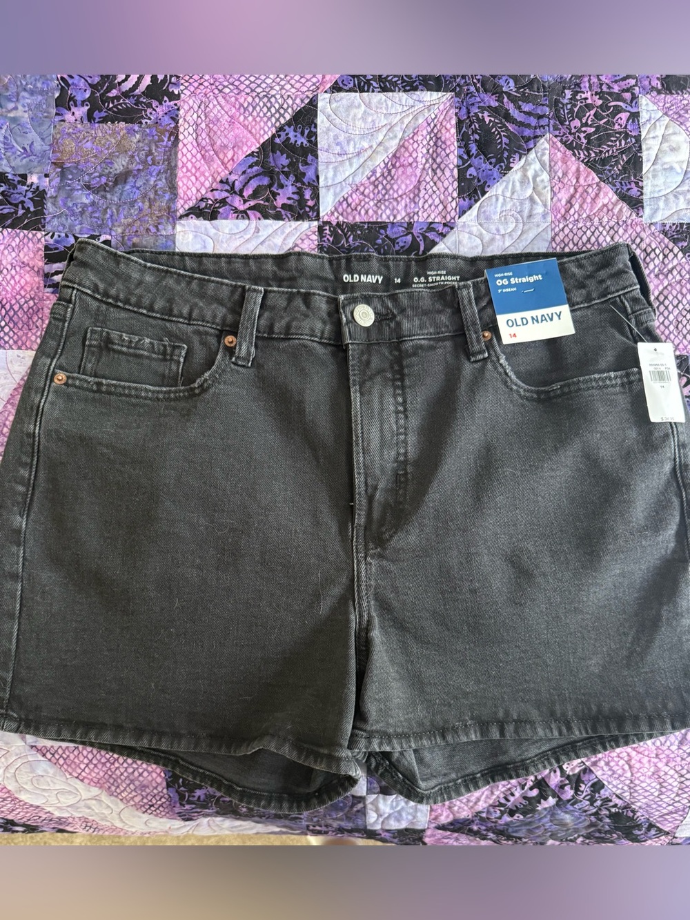 Old Navy Black OG Straight Women's Jean Shorts